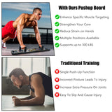 Foldable Multifunctional Push up Board for Men Women, Home Strength Training Equipment Set with Pilates Bar Resistance Band Roller Wheel, Black