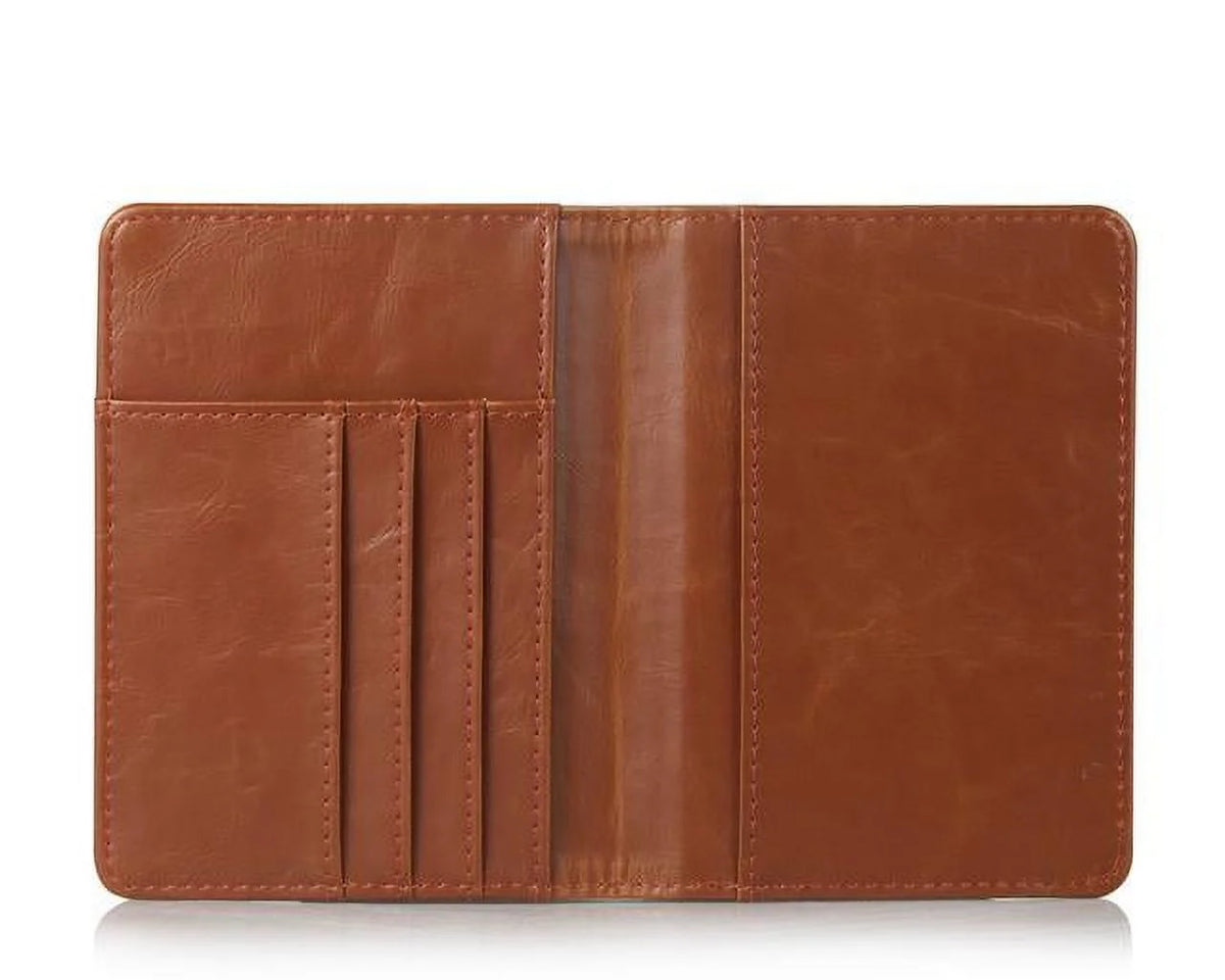 Passport Holder Travel Wallet RFID Blocking Case Cover,  Premium PU Leather Passport Holder Travel Wallet Cover RFID Blocking Case (Brown)